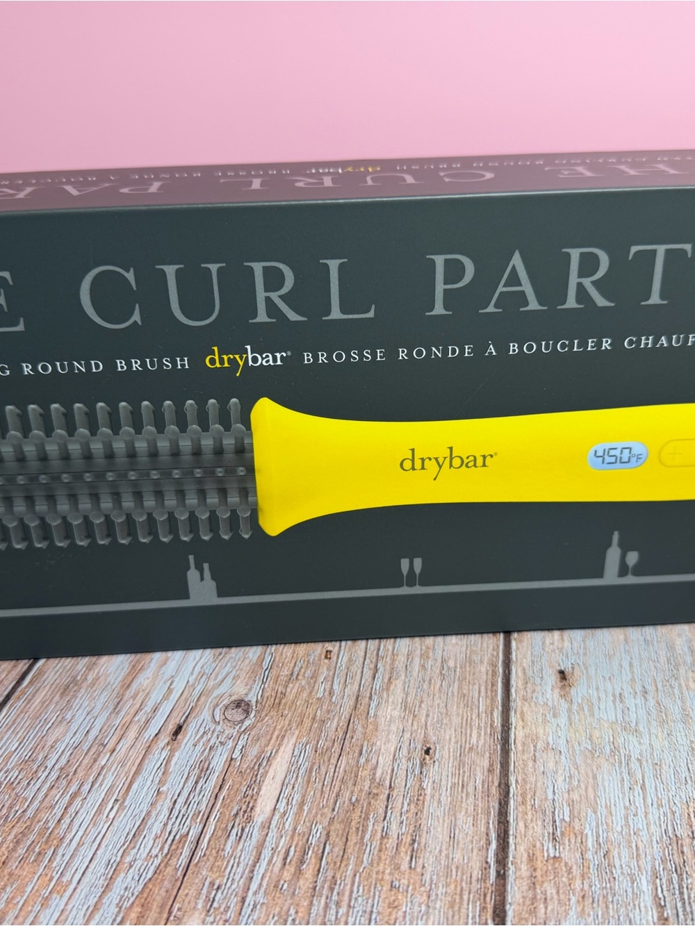 Drybar Yellow Heated Round Curling Brush with Digital Display